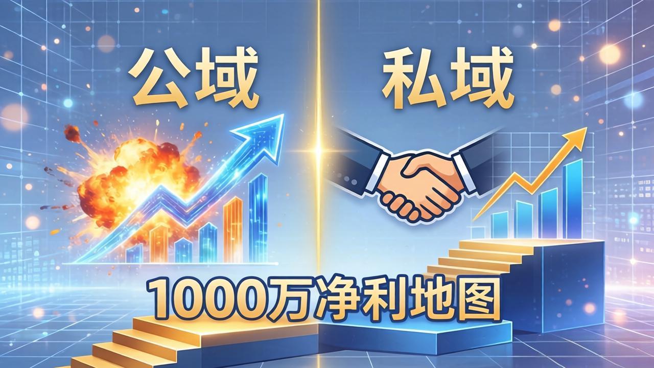 公域玩命出爆款，私域悄悄做成交：这套AI内训课，2026给你打通1000万净利的地图-雨航网