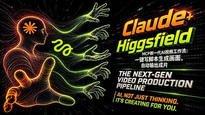 Claude+Higgsfield MCP新一代AI视频工作流：一键写脚本生成画面，自动输出成片-雨航网