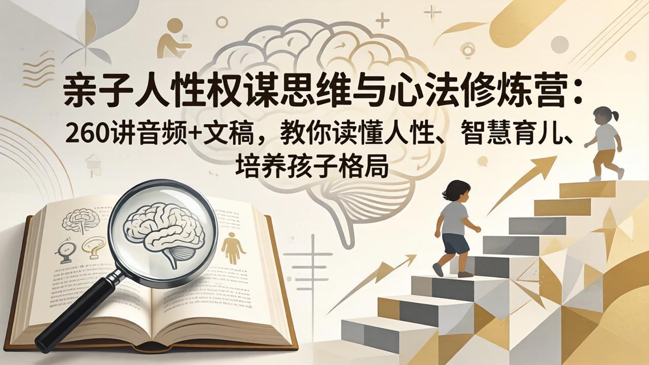 亲子人性权谋思维与心法修炼营：260讲音频+文稿，教你读懂人性、智慧育儿、培养孩子格局-雨航网
