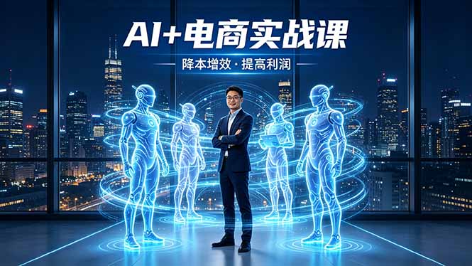 AI+电商实战课，1人+N个AI 智能体，把SOP变AI员工，实现降本增效提高利润-雨航网